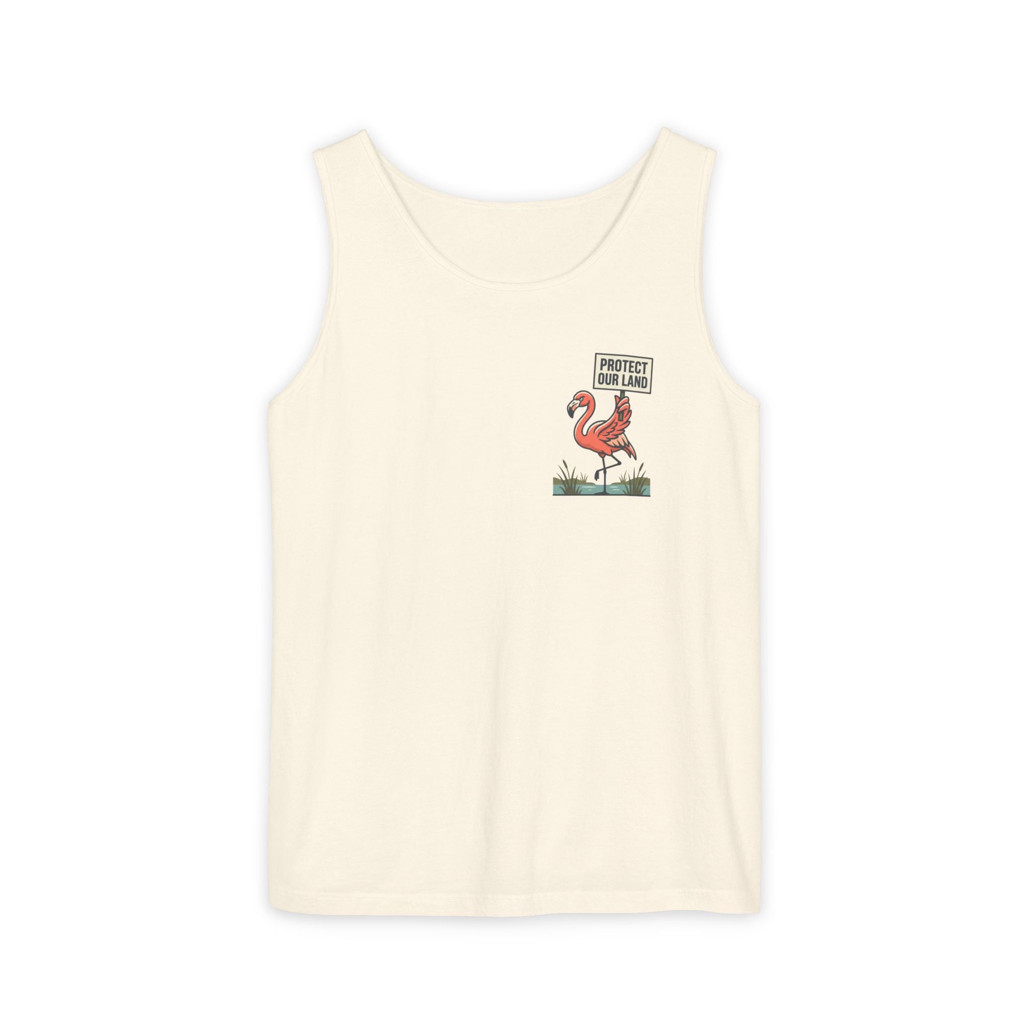Flamingo Beach Vibes Tank Top – 'Property of the Beach' Graphic