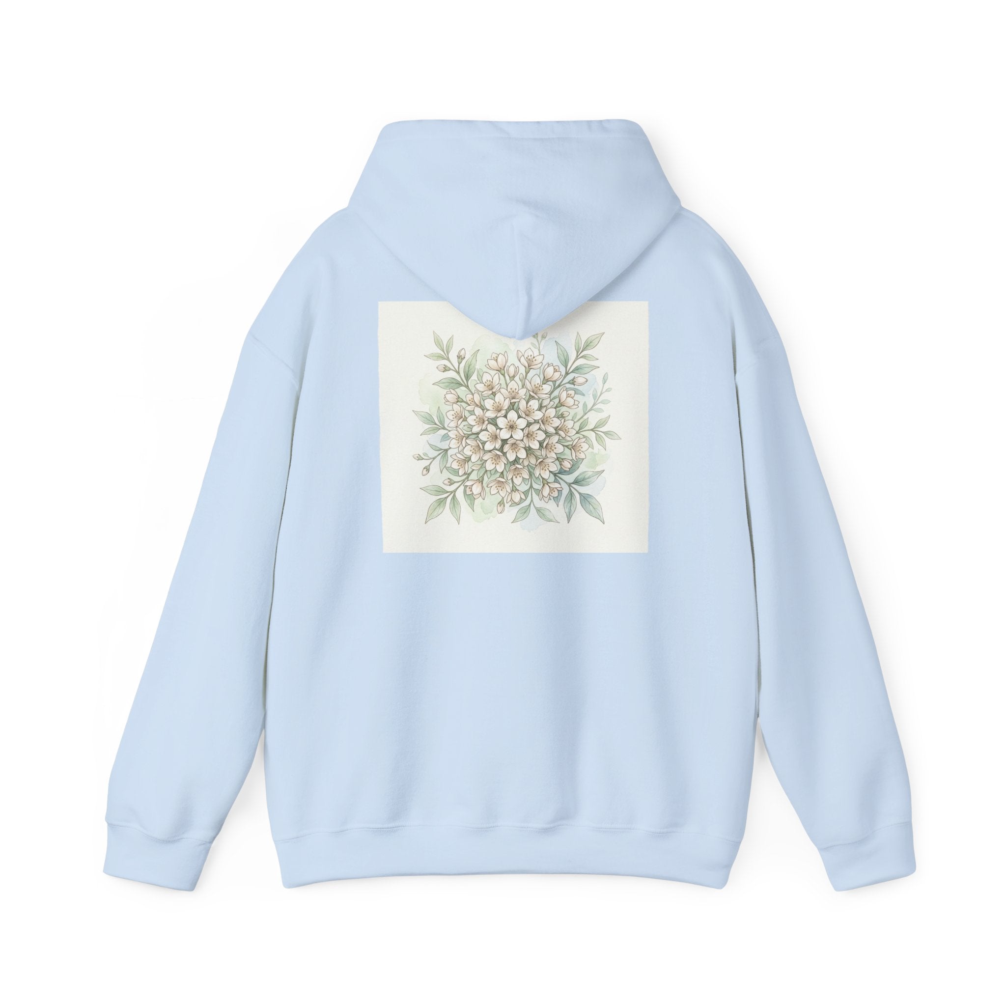 Floral Bouquet Hoodie — Vintage White Blossom Graphic Sweatshirt