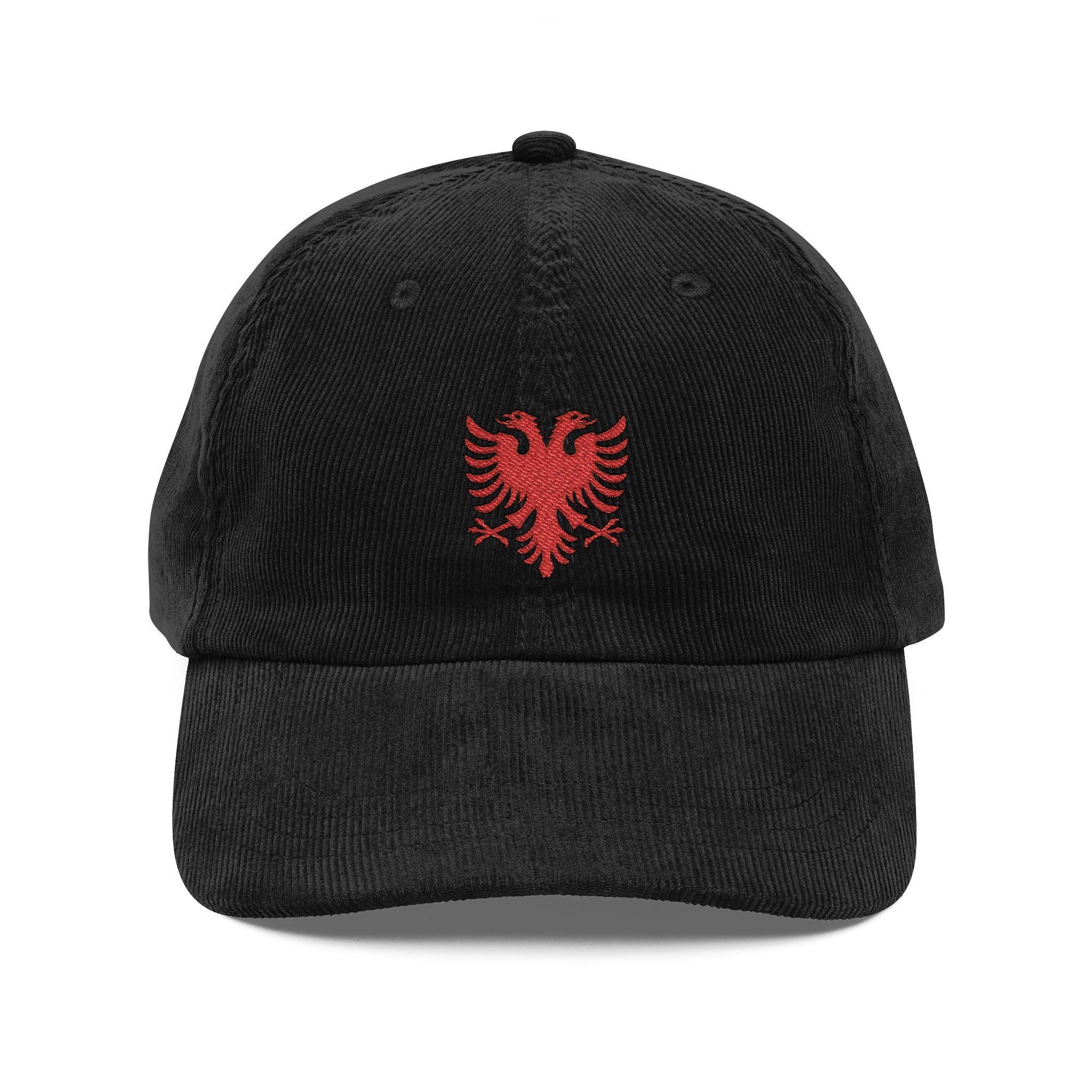 Corduroy Cap — Embroidered Red Eagle Vintage Baseball Hat