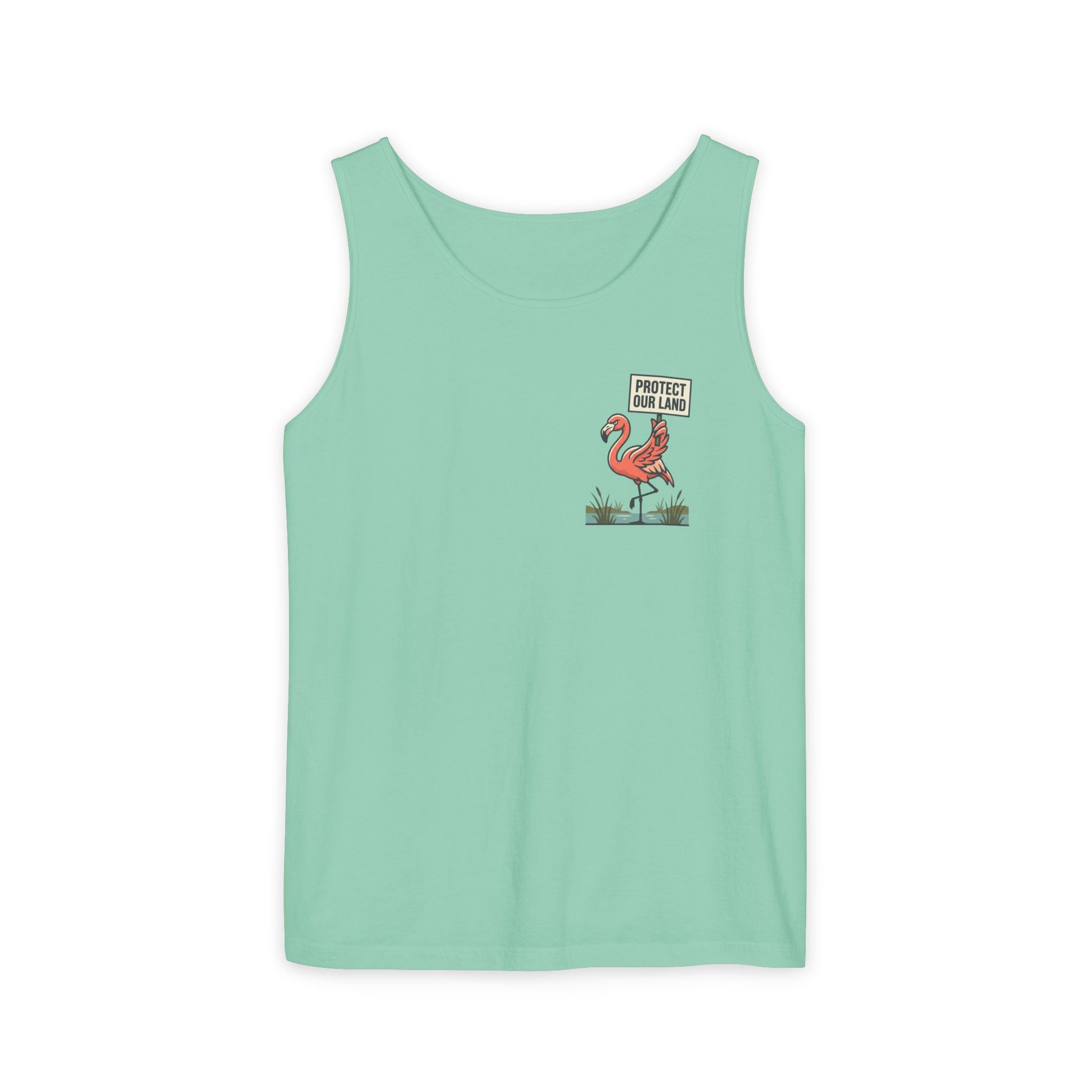Flamingo Beach Vibes Tank Top – 'Property of the Beach' Graphic