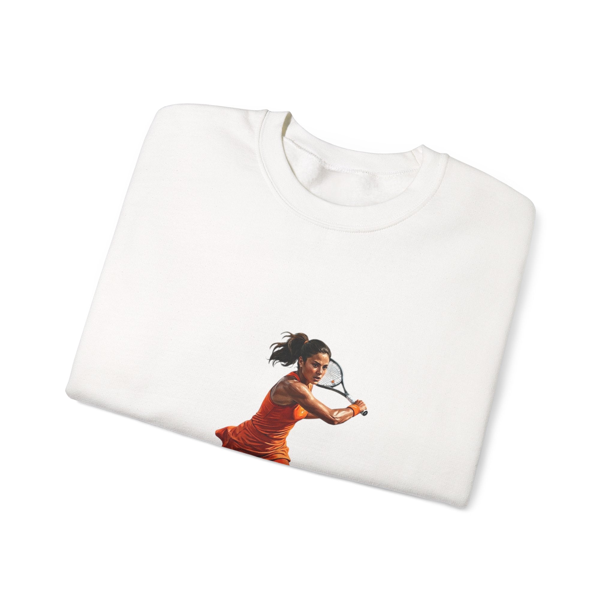 Tennis Player Graphic Sweatshirt — Vintage Court Action Crewneck