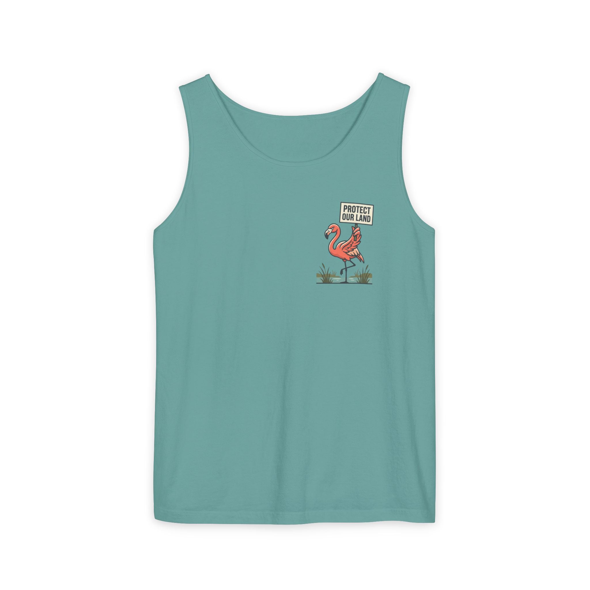 Flamingo Beach Vibes Tank Top – 'Property of the Beach' Graphic