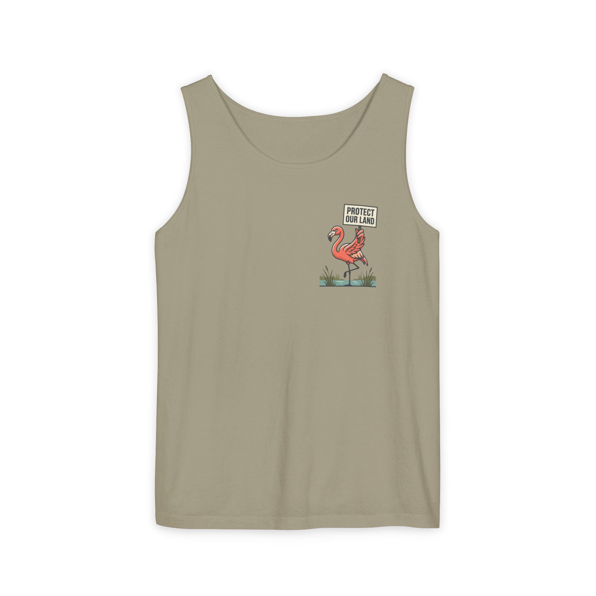 Flamingo Beach Vibes Tank Top – 'Property of the Beach' Graphic