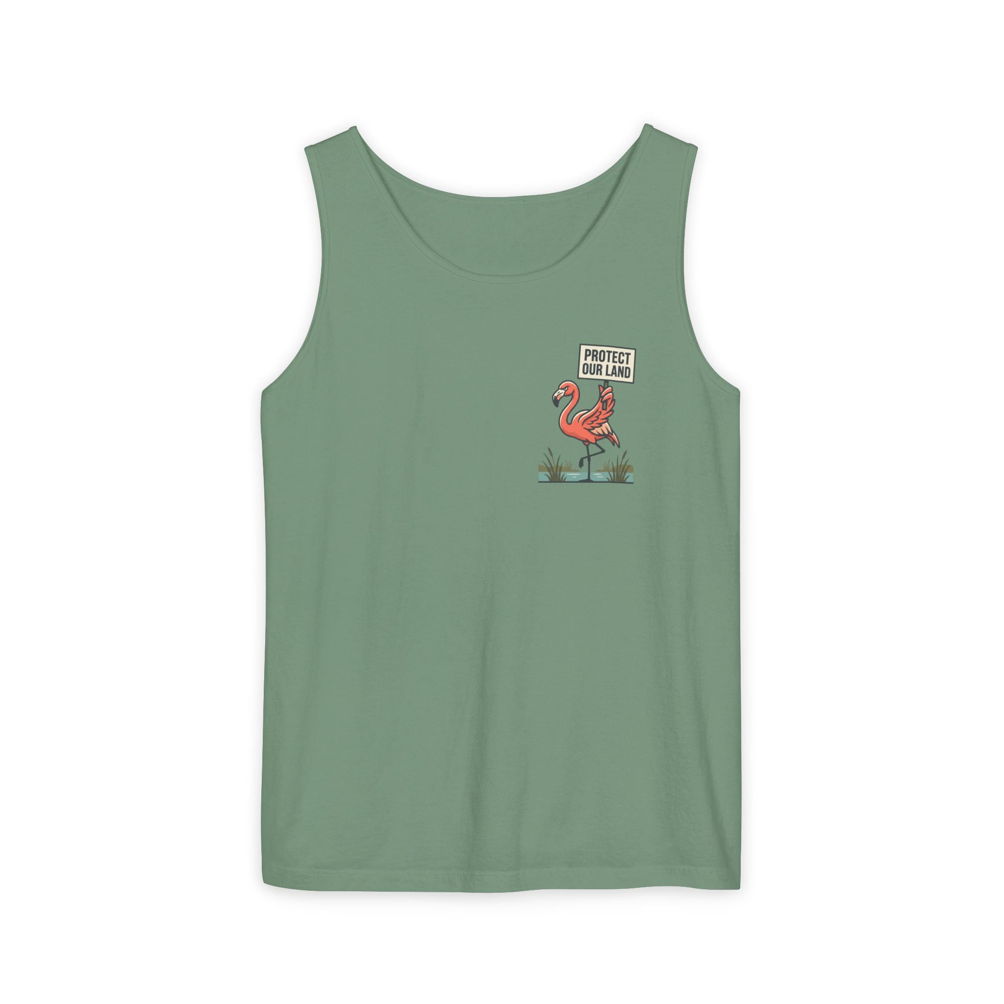 Flamingo Beach Vibes Tank Top – 'Property of the Beach' Graphic