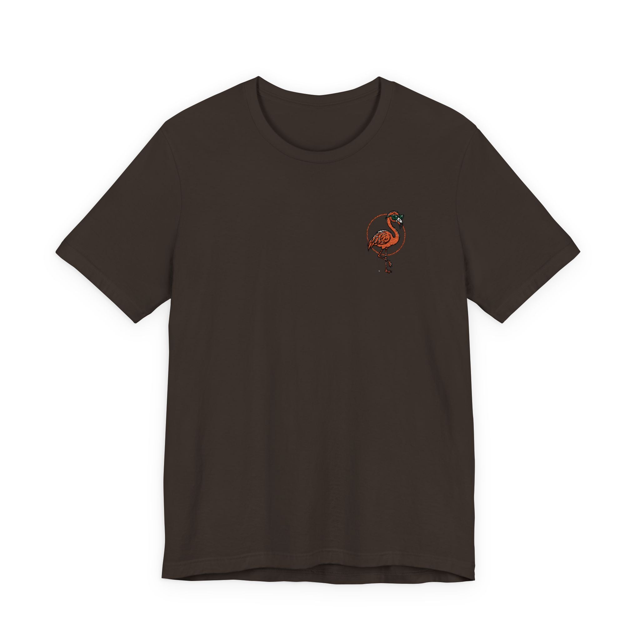 Flamingo Pocket Tee — Chest Graphic T-Shirt