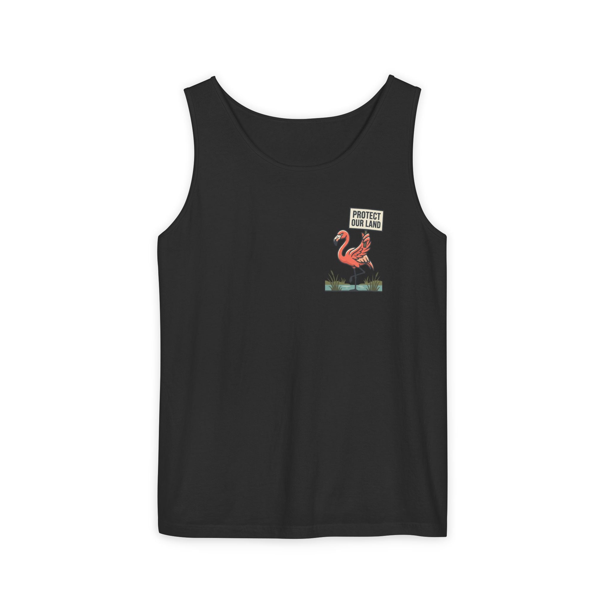 Flamingo Beach Vibes Tank Top – 'Property of the Beach' Graphic