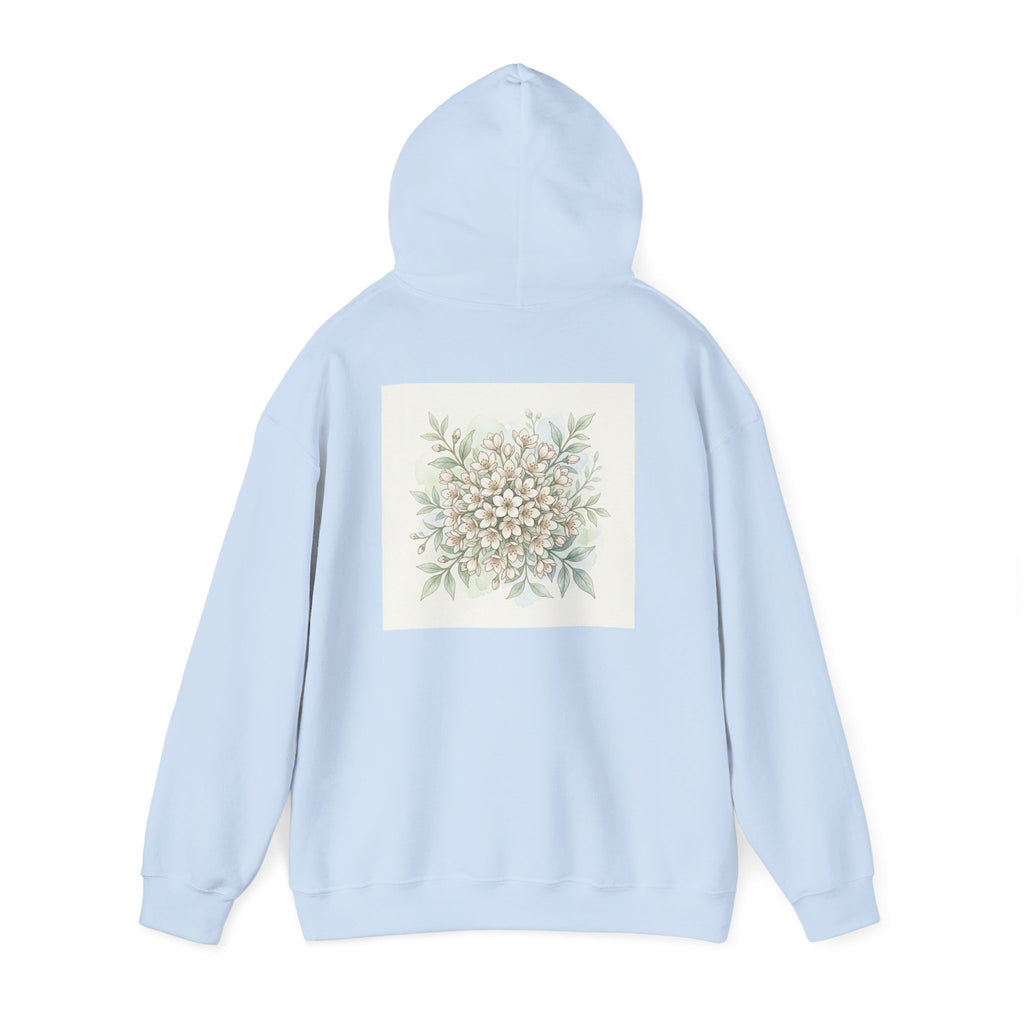 Floral Bouquet Hoodie — Vintage White Blossom Graphic Sweatshirt