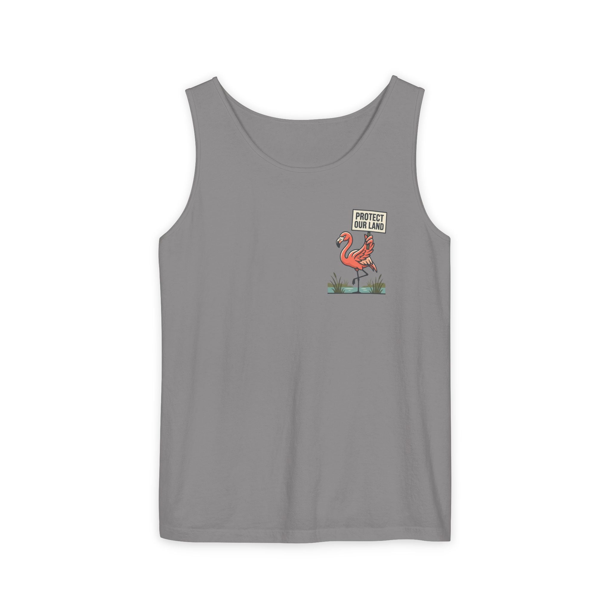 Flamingo Beach Vibes Tank Top – 'Property of the Beach' Graphic