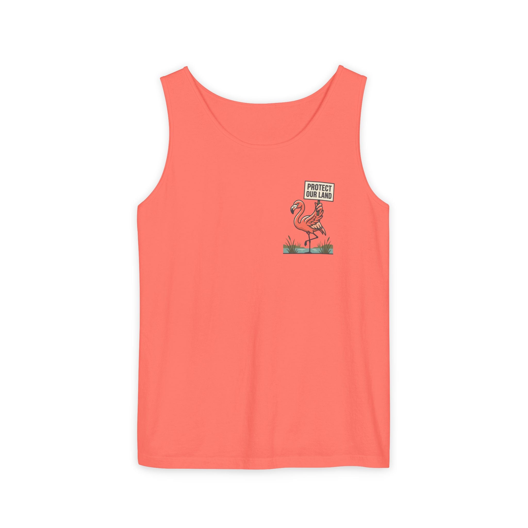Flamingo Beach Vibes Tank Top – 'Property of the Beach' Graphic