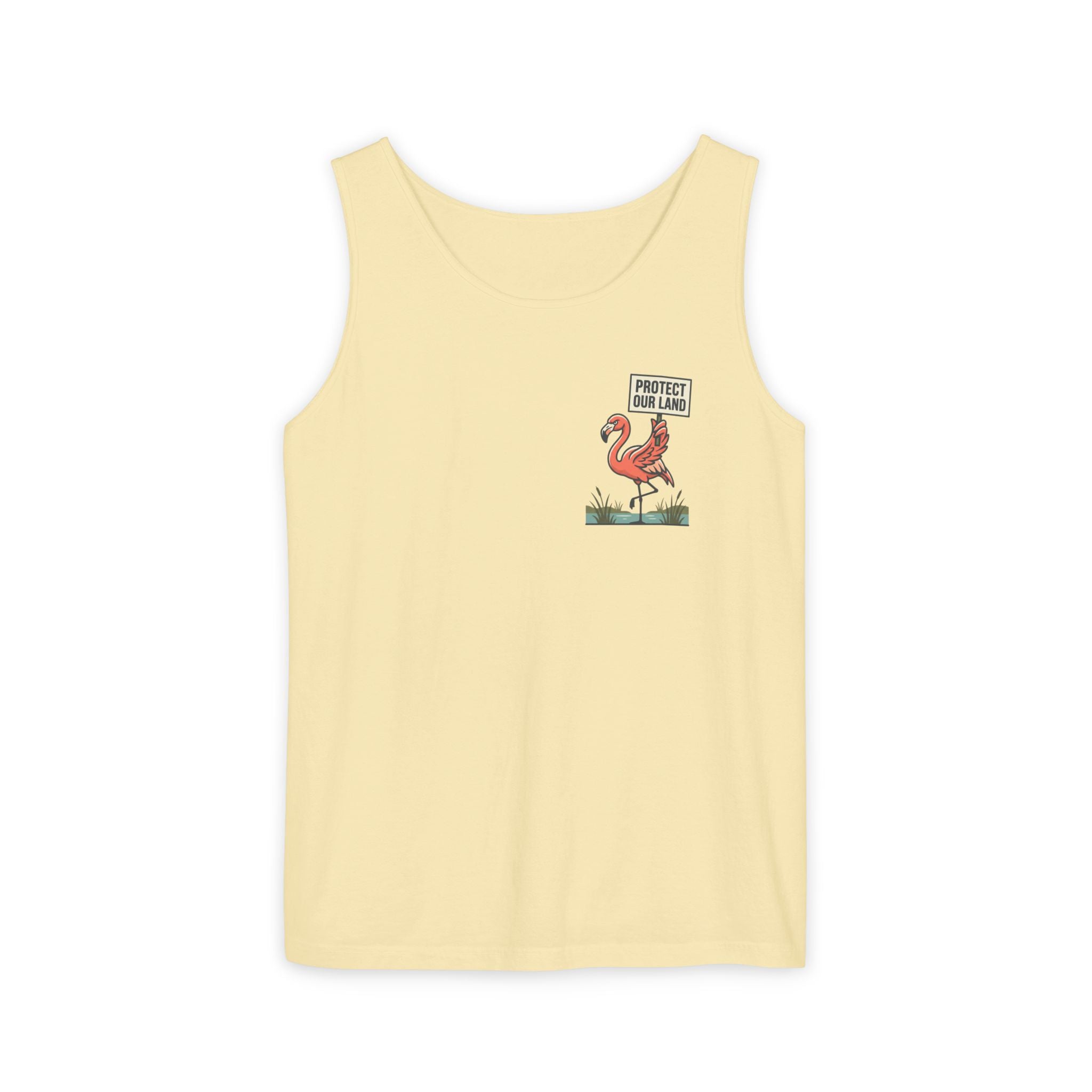 Flamingo Beach Vibes Tank Top – 'Property of the Beach' Graphic