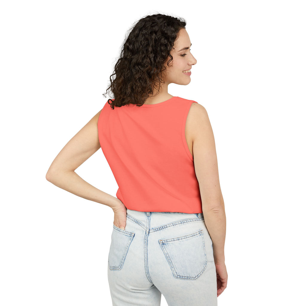Flamingo Beach Vibes Tank Top – 'Property of the Beach' Graphic