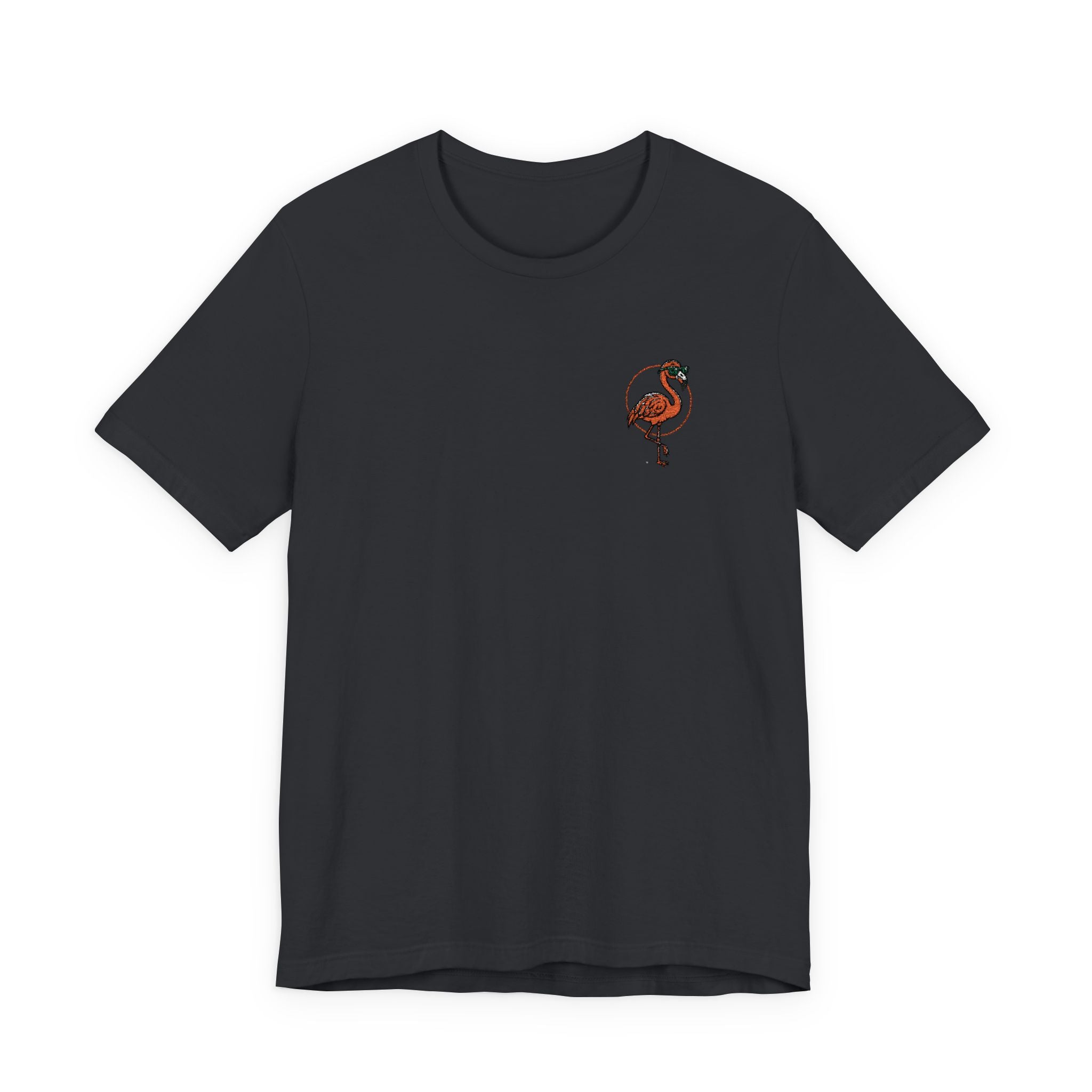Flamingo Pocket Tee — Chest Graphic T-Shirt