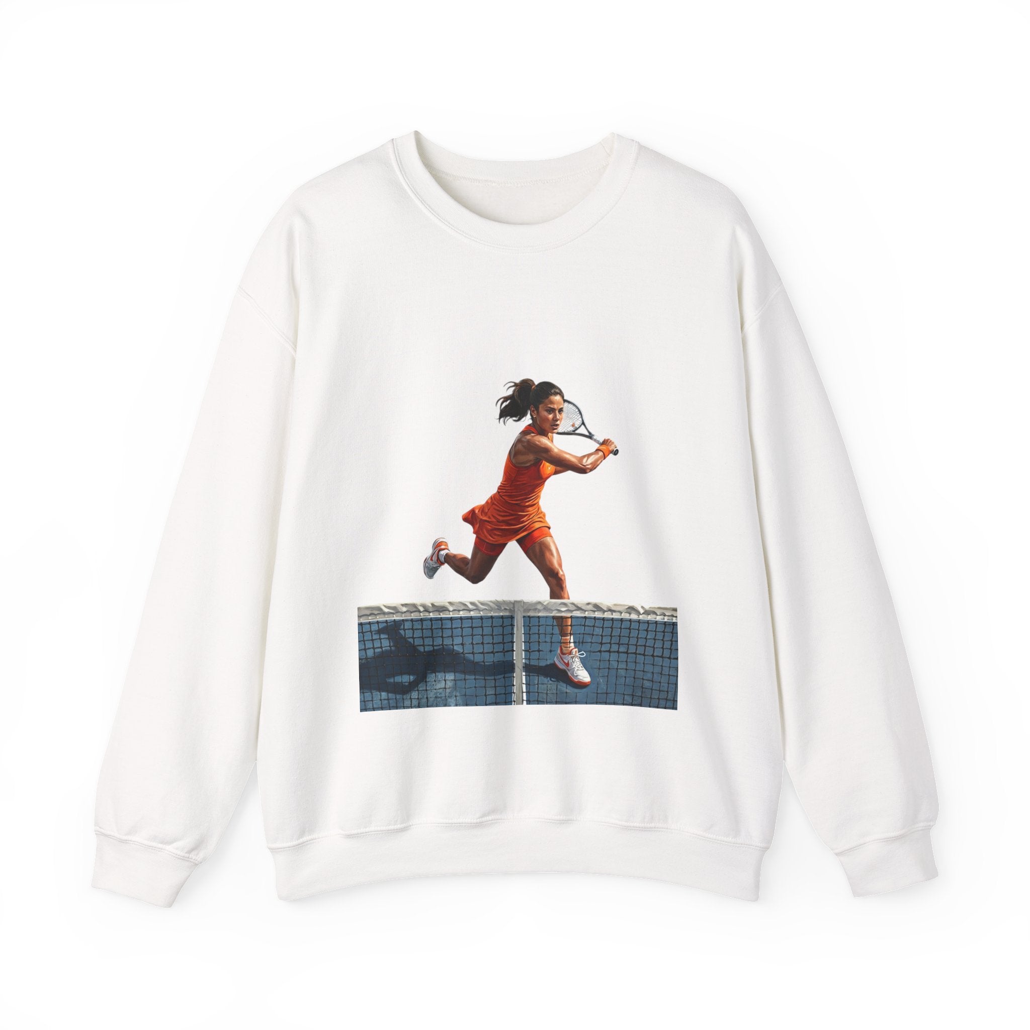 Tennis Player Graphic Sweatshirt — Vintage Court Action Crewneck