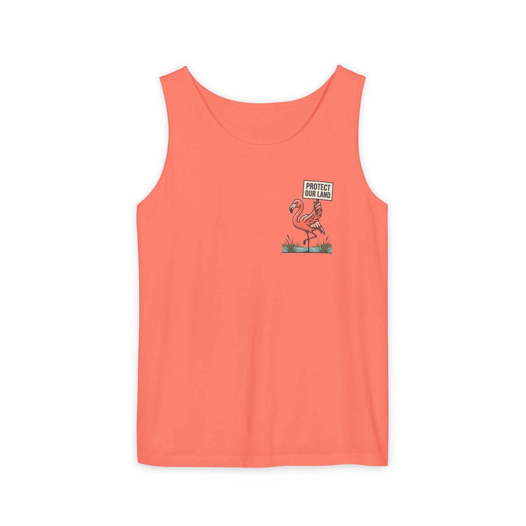 Flamingo Beach Vibes Tank Top – 'Property of the Beach' Graphic