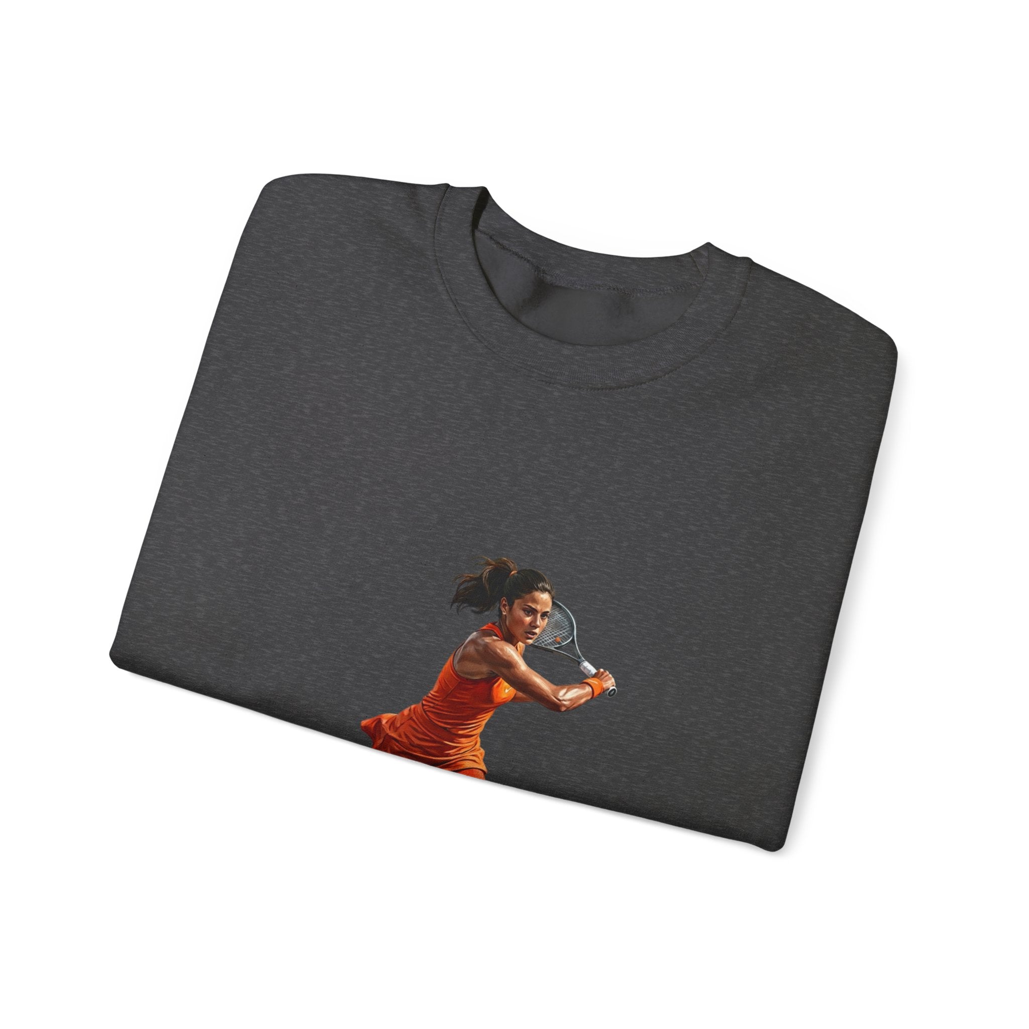 Tennis Player Graphic Sweatshirt — Vintage Court Action Crewneck