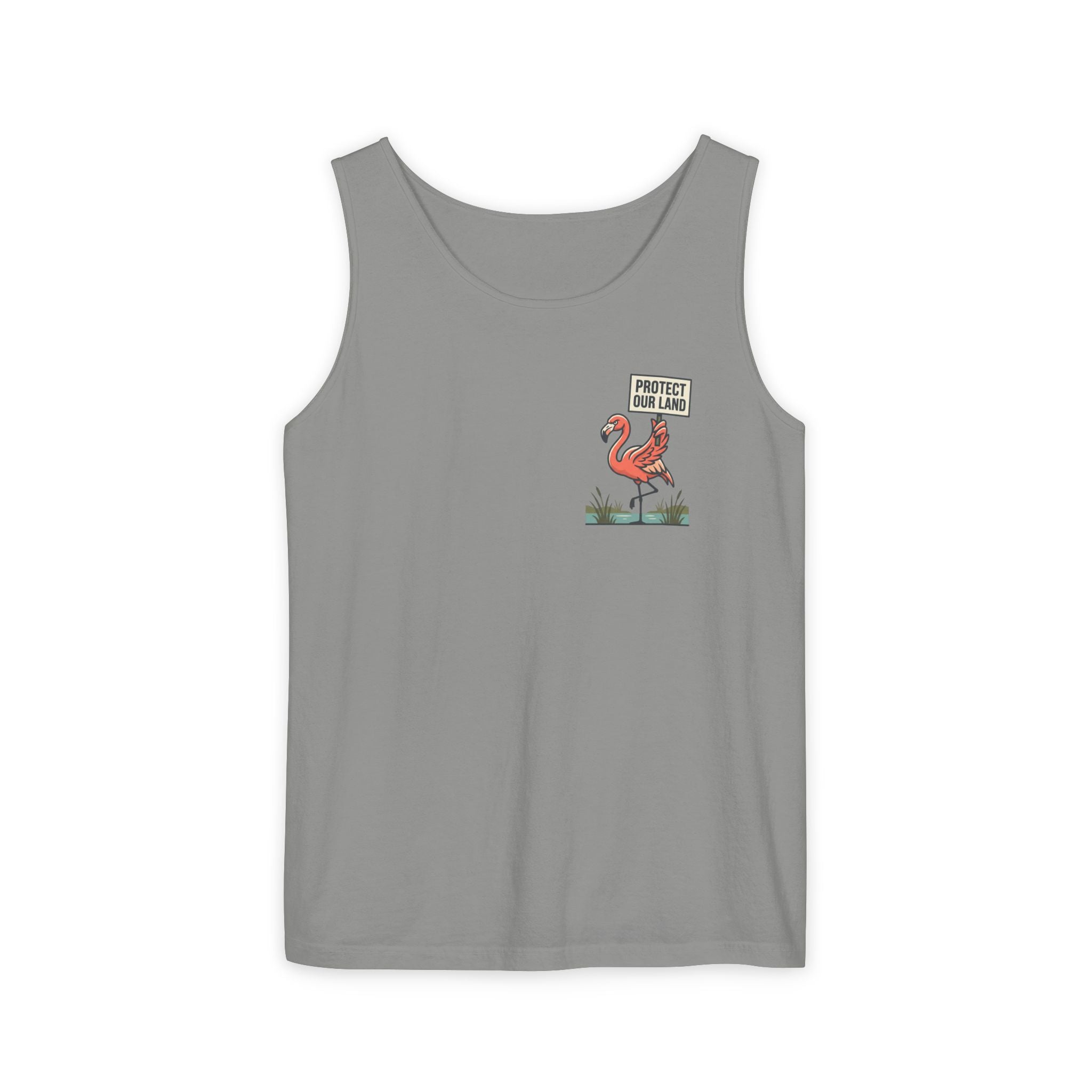 Flamingo Beach Vibes Tank Top – 'Property of the Beach' Graphic