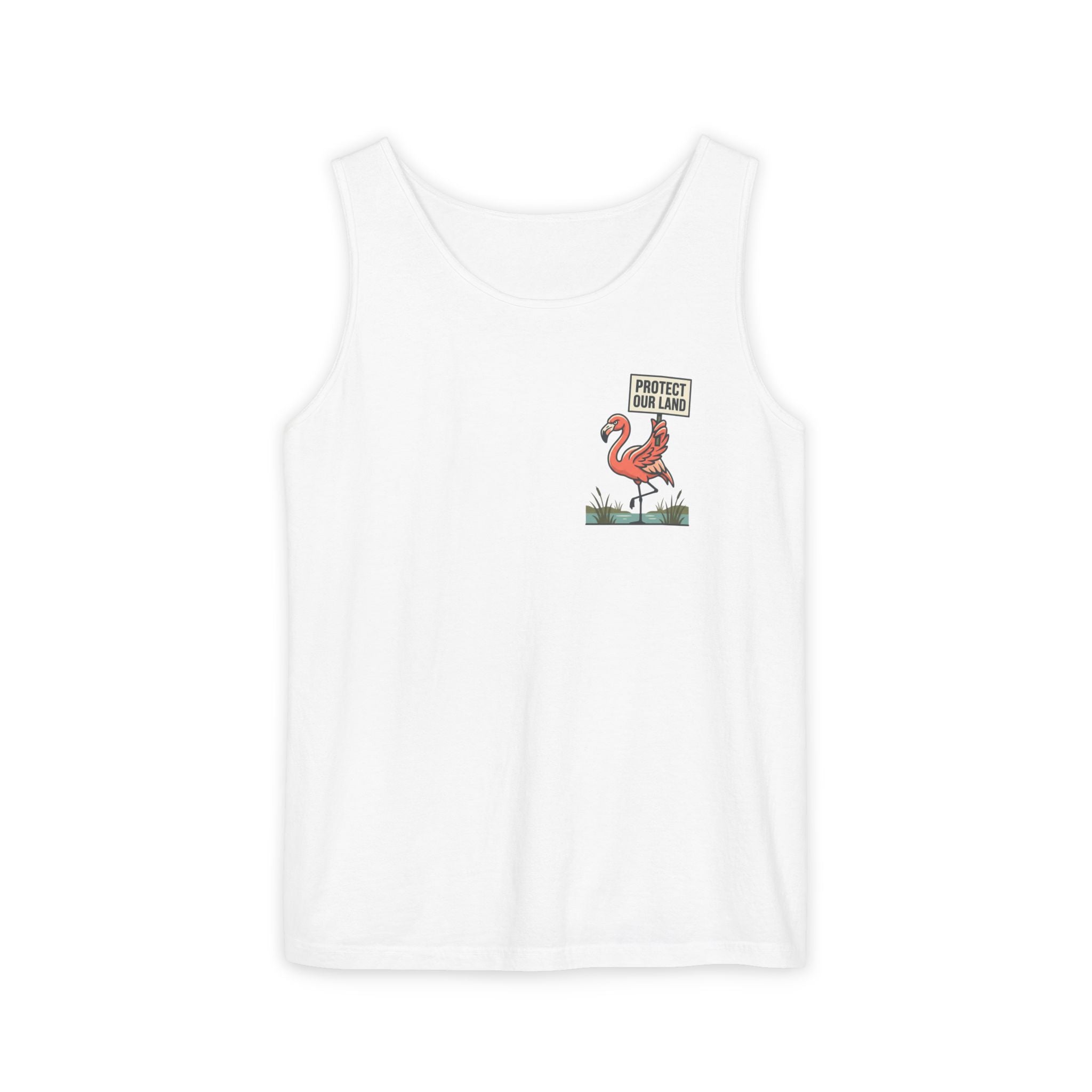 Flamingo Beach Vibes Tank Top – 'Property of the Beach' Graphic