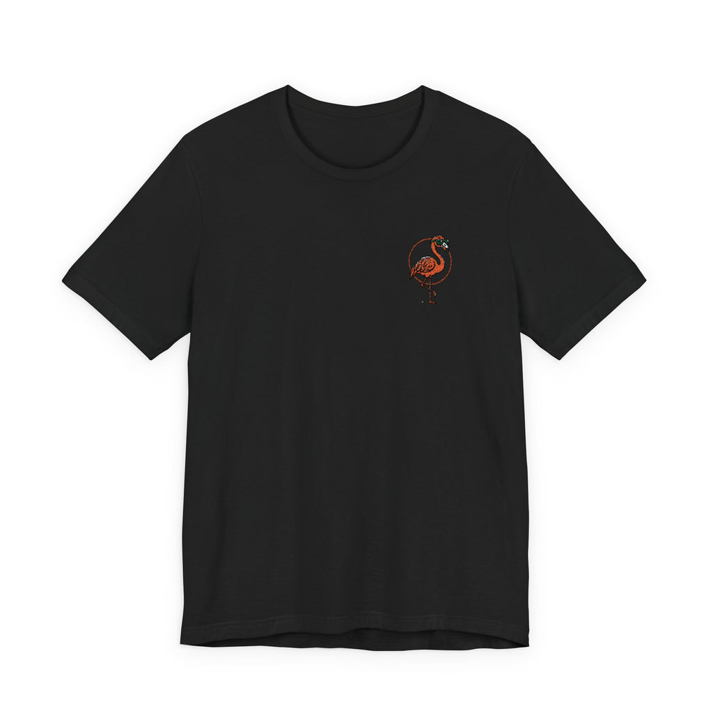 Flamingo Pocket Tee — Chest Graphic T-Shirt